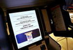 Máquina de votación de Sequoia usada en EE.UU. de A.